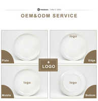 Assiette de service en porcelaine blanche de haute qualité, 10,5 pouces, style classique, passe au lave-vaisselle, passe au micro-ondes, écologique, vaisselle personnalisée