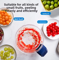 Automatische Elektrische Druiven- en Fruit- en Groenteschiller, USB Oplaadbaar, Draadloos, Snelle Schilfunctie (20 seconden), 1300mAh, Keukenhulpje