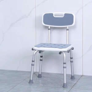 Lichtgewicht douchestoel van aluminiumlegering met verstelbare hoogte en afneembare armleuningen - Product Image 5