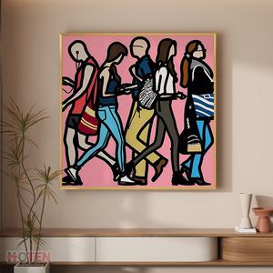 <span class=keywords><strong>Pop</strong></span> Art Moderne Peint À La Main Figure Abstraite Peinture À L'huile <span class=keywords><strong>Pop</strong></span> Art Acrylique Portrait Décoration Murale Toile Support <span class=keywords><strong>Base</strong></span> pour La Maison - Product Image 2