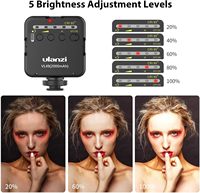 Ulanzi VL49 Lumière d'appoint LED pour appareil photo 5500K CRI95+ Rechargeable 2000mAh Luminosité réglable Portable Mini pour photographie et vlogging