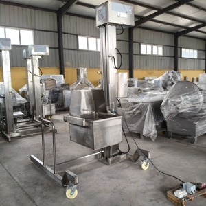 Palan à viande mobile en acier inoxydable Buggy Ascenseur Viande <span class=keywords><strong>Bacs</strong></span> fourre-tout Chariot Machine de levage Machines de traitement des aliments - Product Image 5
