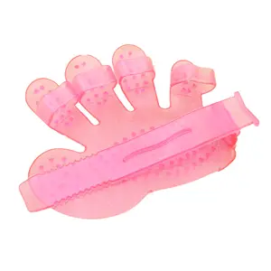 Hot Selling Plastic Gentle Deshedding Brush Glove Massage Tool Soft Rubber Pet Hand Palm Grooming Glove For Dogs and Cats