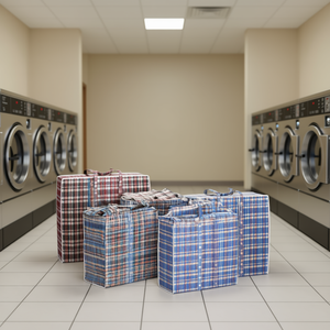 Bolsas de lavandería extra grandes Db de 23.6 x 23.6 x 5.5 pulgadas, 13 galones, de bambú duradero con cremalleras para hoteles - Product Image 2