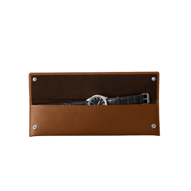 Custom Luxury Travel PU Watch Organizer Rectangular Leather Pouch Durable and Simple Style