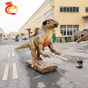 Dinosaure Parasaurus Animatronique Réaliste à Chevaucher - Électrique, Intérieur/Extérieur, Thème Jurassique, Étanche - Product Image 3