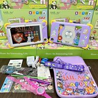 El más nuevo Sail Air S42 Kids Wifi AI Tablet PC Sim 8 + 256GB Android 15 Educación y aprendizaje para niños Tablet con funda protectora