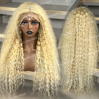 Perruques Frontales en Dentelle HD 13x6 Blond 613 de 30 40 Pouces, Cheveux Humains Vierges Bruts, Perruque sans Colle en Dentelle HD pour Femmes Noires
