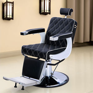 Sillón <span class=keywords><strong>de</strong></span> Barbería Ajustable con Respaldo <span class=keywords><strong>de</strong></span> Cuero Cómodo, Apto para Peluquerías y Barberías, Duradero y Fácil <span class=keywords><strong>de</strong></span> Limpiar - Product Image 1