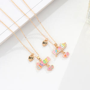 Wholesales Kids Jewelry Sister Friends Pendant Necklace for Bestie Best Friend Birthday <strong>Gift</strong> for Couple - Product Image 2