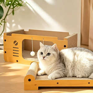 Lit-grattoir 2 en 1, résistant à l'usure, sans miettes, jouet protecteur anti-griffures pour intérieur toutes saisons - Product Image 4