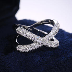 Anillo de Diamantes de Oro Blanco F439, Anillo de Compromiso de Lujo para Mujer, Corte Brillante Redondo, Color G Natural, Joyería de Oro de 18K - Product Image 3