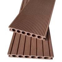 Planche de terrasse en WPC à trous ronds pour extérieur, matériau PE, anti-corrosion, résistant à l'usure, antidérapant, anti-moisissure
