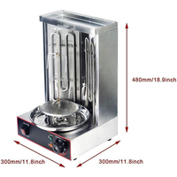 Gril à Shawarma Électrique EB25 – Machine à Shawarma Électrique Verticale, Gril à Kebab, Four à Rôtissoire Gyro pour Viande