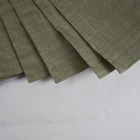 Sacs en PP recyclé gris vert tissés, résistants à l'humidité et à la chaleur, pour ciment, 25 kg, 50 kg, 100 kg, usage industriel