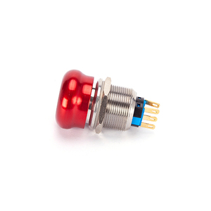 ปุ่มกดหยุดฉุกเฉิน 16 มม. 19 มม. 22 มม. สแตนเลส/อะลูมิเนียม ABS 220V IP44 CE ปุ่มเห็ดสีแดง - Product Image 3