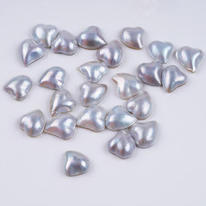 Cuentas de Perlas de Agua Dulce Blancas Naturales de 15 mm, Cuentas de Mármol de Agua de Mar, Cuentas Sueltas Semiterminadas para Joyería Trenzada DIY - Product Image 1