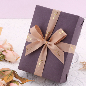 Gran oferta, cinta de regalo decorativa de lujo para venta al por mayor floral, rollo de cinta de embalaje de regalo de diseñador de marca famosa personalizada de 2cm - Product Image 1