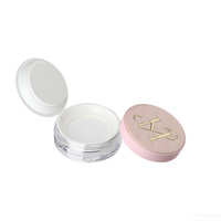 Boîte à poudre libre ronde personnalisable avec logo, pot cosmétique en plastique avec couvercle, style cuir interchangeable