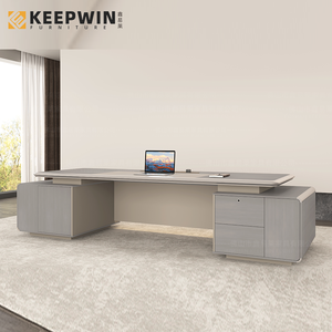 Venta de muebles de oficina Foshan, muebles de oficina modernos de estilo de madera personalizados OEM, escritorio ejecutivo, mesa de oficina - Product Image 4