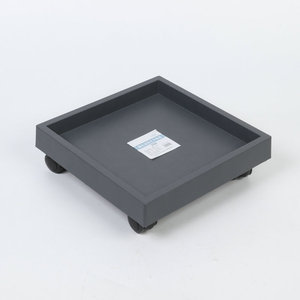 Bac à eau carré mobile avec roulettes, en PP gris, pour plantes d'intérieur et utilisation sur balcon - Product Image 2