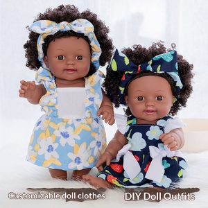 Muñeca de Vinilo Negra de 30 cm para Educación Temprana en Jardín de Niños, Modelo 2026, Muñeca de Simulación de Goma Suave - Product Image 4