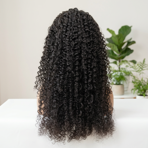 Perruques en cheveux humains avec dentelle frontale HD 13x6, bouclées profondes, brésiliennes, de l'oreille à l'oreille, grande perruque frontale en dentelle - Product Image 5