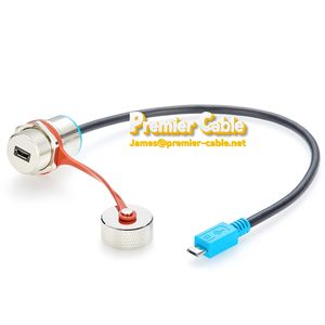 Cable de Extensión Micro USB 2.0 Impermeable para Montaje en Panel, Macho a Hembra, para Dispositivos de Datos - Product Image 1