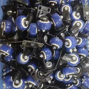 1.5 pouces 2 pouces petit pivotant pivotant pivotant 40mm Pu Pvc roulettes roues pour refroidisseur d'air - Product Image 4