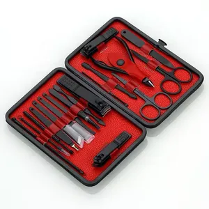 Set <span class=keywords><strong>de</strong></span> Manicura Profesional <span class=keywords><strong>de</strong></span> 18 Piezas, <span class=keywords><strong>Pinzas</strong></span>/Cortauñas/Cortador <span class=keywords><strong>de</strong></span> <span class=keywords><strong>Uñas</strong></span> Curvos <span class=keywords><strong>de</strong></span> Acero Inoxidable con Apertura <span class=keywords><strong>de</strong></span> Mandíbula Ancha <span class=keywords><strong>para</strong></span> el Cuidado Personal <span class=keywords><strong>de</strong></span> Dedos <span class=keywords><strong>de</strong></span> Manos y <span class=keywords><strong>Pies</strong></span> - Product Image 2