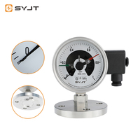 SY YXC Diaphragm Stainless Steel Digital Electric Contact Pressure Gauge Barometer Axial Edge Flange 150mm Dial 0.5%FS Accuracy