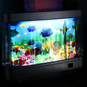 Lightahead Sang Trọng Hình Chữ Nhật Nhân Tạo Cá Nhiệt đới Aquarium Trang Trí Đèn Ảo Đại Dương Trong Chuyển Động Cho Không Gian Phòng Khách - Product Image 4