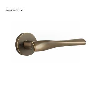 高品质现代咖啡色青铜实心黄铜门锁室内卧室家居通道浴室拉杆把手锁别墅 - Product Image 1