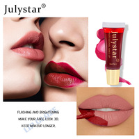 Gloss à lèvres liquide Julystar, taille standard, fini mat et brumeux avec couleur de base pour un maquillage longue tenue, ODM, effet peel-off