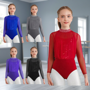 IEFiEL - Maillot de Danza Moderna para Niñas, Traje de Competición de Patinaje Artístico - Product Image 3