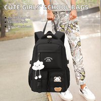 Sac à dos scolaire unisexe tendance à fermeture éclair, grande capacité, mignon, pour les élèves du primaire et du collège, voyage, dessin animé