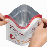Sachet Doypack Personnalisé Anti-Odeur et Anti-Humidité avec Fermeture Zip, Emballage en Plastique Autoportant, Sac Mylar pour Poudre de Boisson