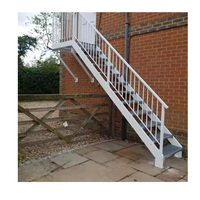 Structure métallique populaire chaude à l'extérieur de l'escalier en acier Quartz Stone Step Escalier extérieur