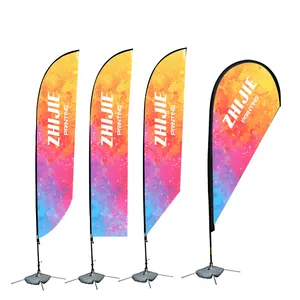 Hot selling high quality durable flying feather beach flag beach towel with carrying bag