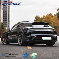Nouvelles jantes forgées personnalisées à cinq branches 20-22 pouces 5x130 pour Taycan & Panamera Gris foncé brillant Concave Modulaire