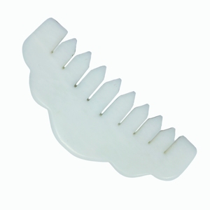 White Xiuyan Jade Gua Sha Meridian Comb Cloud-Shaped Head <b>Massager</b> for Head Meridian and Relaxation - Product Image 5