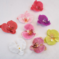 Taartdecoratie Bloem 3D Geprinte Lijm Afgewerkte Tactiele Zijde Phalaenopsis Orchidee Enkelvoudige Bloem DIY Snoepdoos Accessoire 50 Stuks