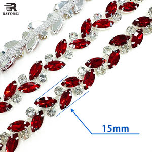 Decoración de Collar con Cristales de Ojo de Caballo 2025, Cadena de Flores con Diamantes de Imitación 3D para Manualidades, Adorno de Cristal para Zapatos y Vestidos, Técnica de Coser - Product Image 3