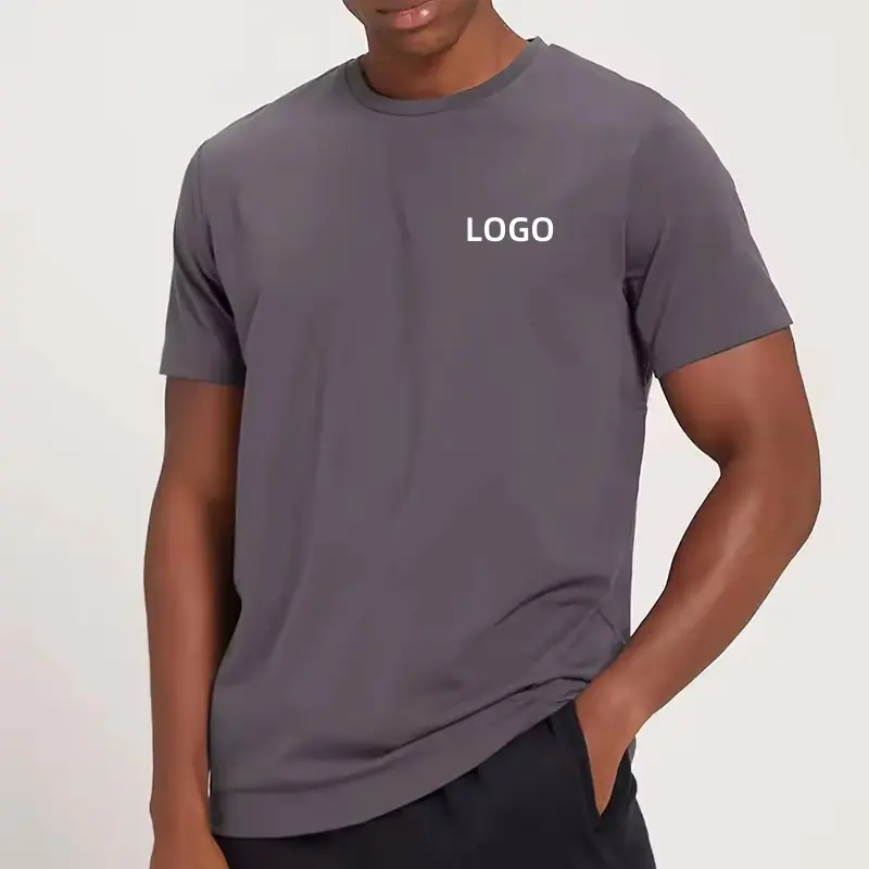 Custom Low MOQ Design Spandex Gym Combed Ring-Spun Cotton Hanes Performance Sports Tee T Shirt Tshirt Men's T-shirts
