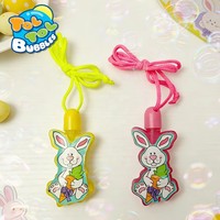 Souffleur de bulles en forme de lapin, jouet pendentif lapin pour enfants, cadeau de Pâques et de fête du printemps avec manuel d'utilisation