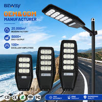 BEWAY Lampe solaire LED de rue tout-en-un à haut lumen ABS intégré IP65 ABS pour extérieur 100 200 300 W avec contrôle