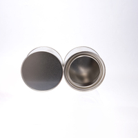 Kaleng lilin hitam Matte 8oz, toples lilin kosong dengan tutup Dekorasi wadah logam emas untuk pembuatan lilin DIY