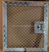 Porte en treillis d'aluminium pour entre les boîtes à outils, pour auvent de pick-up robuste avec fenêtres coulissantes en verre, kit de boîtes à outils, boîte de camion, remorque