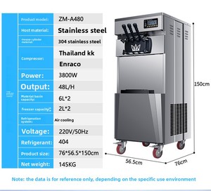 Chuyên nghiệp thép không gỉ mềm phục vụ <span class=keywords><strong>Ice</strong></span> <span class=keywords><strong>Cream</strong></span> <span class=keywords><strong>Maker</strong></span> Máy thương mại Máy làm kem cho kinh doanh nhà máy giá - Product Image 4