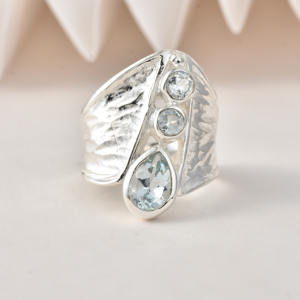 Anillo Tradicional Moku Jewellery con Múltiples Piedras Preciosas, Amatista Marquesa, Citrino, Granate, Anillo de Diseño Hecho a Mano para Mujer - Product Image 4